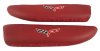 C6 Corvette Logo Embroidered Leather Armrest Pads Red